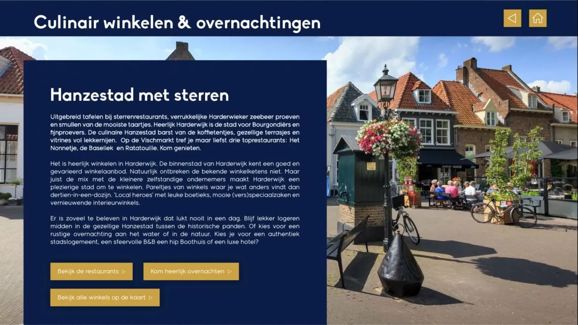 Heerlijk Harderwijk interactive Omnitapps multi-touch presentation tourist office screenshot