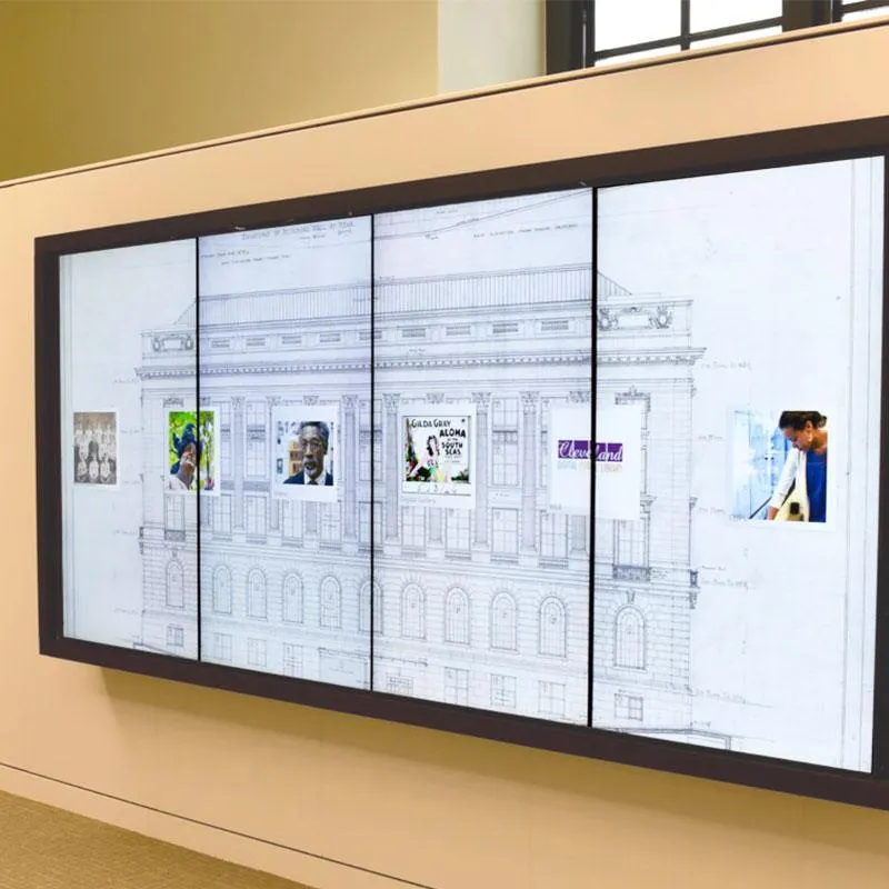 Cleveland Public Library interactive experience Omnitapps multi-touch application software case