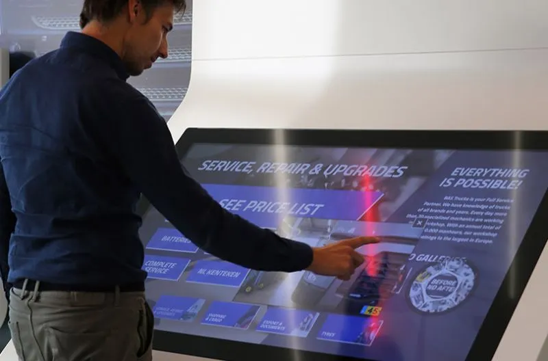 BAS Trucks Experience Center Omnitapps multi-touch application software case