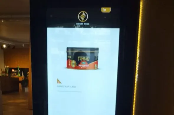 Shisha Fame Aachen is the first in its industry with a double-sided order kiosk