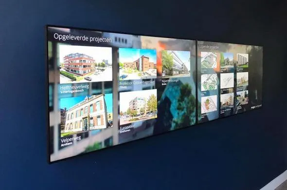 Video wall presentation made with Omnitapps4
